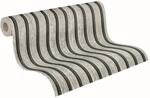 A.S. Cr&eacute;ation Vliestapete mit Wandpaneelmotiv 0,53 x 10,05 m - Grau, Schwarz -