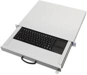 Equip 19" Tastaturschublade DE-Layout +Touchpad | 1.80m Kabel RAL7035 grau
