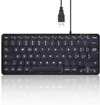 Perixx PERIBOARD-332BIT Mini-USB-Tastatur mit Hintergrundbeleuchtung,Gro&szlig;e