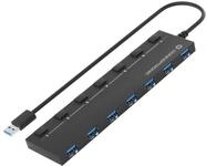 Conceptronic HUBBIES19BP 7-Port USB 3.0 HUB mit Netzteil, 90 cm Kabel,...