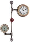Casablanca Wanduhr Abola aus Metall - antikfinish - silberfarben - H&ouml;he 60cm x