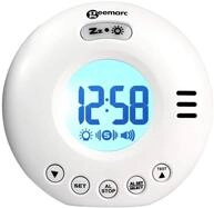 Geemarc Wake 'N' Shake Voyager - Reisewecker mit starkem 75dB Alarm, Blitzlicht...