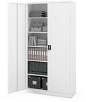 Jan Nowak Aktenschrank B&uuml;roschrank Metall hoch, abschlie&szlig;bar, 220x115x40 cm