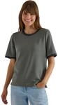Cecil T-Shirt mit Rundhals und Leo-Details Dried Olive Green L