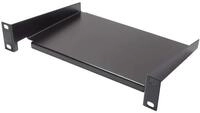 10" Fachboden, Befestigung Vorne, Einbautiefe 160 mm, Tiefschwarz (RAL9005)