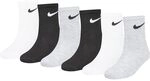 Nike Kinder Colorful Pack Crew Socken, White/Dark Gray Heather, 5/7 Jahre