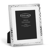 EDZARD Bilderrahmen Fano (Foto 10x15 cm) mit Passepartout, versilbert