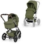 CYBEX Gold Kinderwagen TALOS S LUX & Faltbare Babywanne, Moss Green