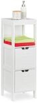 Relaxdays Badezimmerschrank Landhausstil, HBT: 90 x 30 x 30 cm, wei&szlig; |...