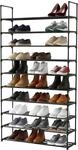 Relaxdays Schuhregal, 10 Ebenen, Stecksystem, HBT: 174x94x30 cm, Metall...