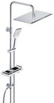 JOHO Regendusche Duschsystem ohne Duscharmatur Chrom Duschset mit Ablage, Duschkopf,