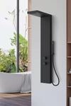 Marwell Duscharmatur Duschset Essenza schwarz 125x20 cm - Regendusche -...