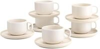 CreaTable, 25260, Serie Uno Offwhite, 12-teiliges Geschirrset f&uuml;r 6 Personen,...