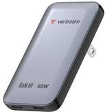 Verbatim Essentials Slim GaN Ladeger&auml;t 65W, 2X USB-C, Reiseadapter Grau | Inkl.
