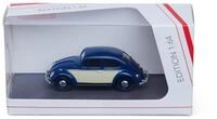 Schuco 1:64 VW K&auml;fer 2-far. DKL.Blau/Elfenbein - Hochwertiges Diecast Modellauto im