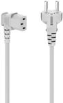 Hama Netzkabel 90&deg; abgewinkelt, 5 m (franz&ouml;sischer Stecker mit Erde auf...