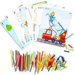 HABA Zuordnungsspiel Stabix &ndash; Kreatives Nachbauen von Motiven mit bunten