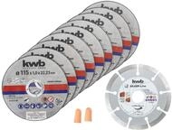 kwb Trennscheiben-Set, 115 mm, f&uuml;r Edelstahl und INOX, D&uuml;nn und Diamant, mit