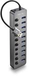 NGS IHUB 10 - USB 3.0 Hub mit 10 Anschl&uuml;ssen, Unabh&auml;ngige Schalter, 5 Gbps