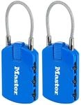 Master Lock 2 Zahlenschl&ouml;sser mit Adressenschild - Farblich Sortiert, 4684EURTCOL