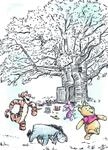 Disney Wandbild von Komar | Winnie Pooh Playground | Kinderzimmer, Babyzimmer,