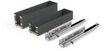 Emuca - Seitlich ausziehbarer Titan Simplex-Flaschenhalter mit Soft-Close,