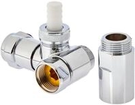 Grohe WAS Ventil "Batterie" verchromt 1/2 Zoll, DN 20, Anschluss links 41040000 Grau