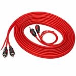 Sinuslive CK-35 Cinchkabel 3,5m &ndash; 2-Kanal RCA Kabel f&uuml;r Car-HiFi, matt rot,...
