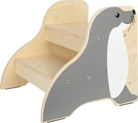 small Foot Tritthocker Seehund &bdquo;Wildlife aus Holz, Stabiler und Rutschfester...