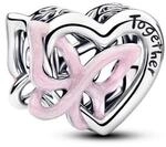 PANDORA Entwined Heart & Butterfly Charm 794475C01 Charm Anh&auml;nger