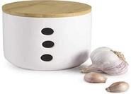 IBILI 8411922449679 Tarro para Ajos Ceramic y Bambus, Mehrfarbig, Talla &Uacute;nica, Nylon