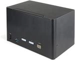 StarTech 2 Port Quad DisplayPort KVM, 4K 60Hz UHD HDR | DP 1.2, HDCP 2.2, 4x...