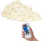 BRILONER - COB LED Streifen 5m mit Fernbedienung, 3000K Warmwei&szlig;, Dimmbar 