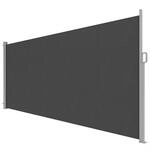 Outsunny Seitenmarkise Ausziehbar Blickdicht 420 x 185 cm Dunkelgrau