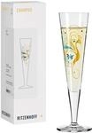 RITZENHOFF 1071049 Champagnerglas 200 ml - Serie Goldnacht - Motiv Pfau gold, gr&uuml;n -
