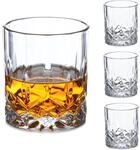 Relaxdays Whiskeygl&auml;ser 4er Set, 300 ml, edle Optik, Whisky-Tumbler, f&uuml;r...
