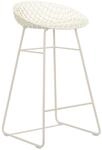 Kartell Smatrik Stool Outdoor, Barhocker, Wei&szlig; mit wei&szlig;er Struktur