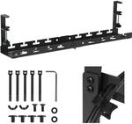Maclean Kabel-Organizer Untertisch 433&ndash;728 mm Schwarz &ndash; Verstellbare L&auml;nge, 5 kg