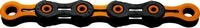 Fahrrad Kette, KMC Fahrradkette, DLC11 WAXED schwarz-orange, 1/2" x 11/128", 118