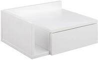AC Design Furniture Fia wei&szlig;er Nachttisch mit 1 Schublade, Wei&szlig;er Wandschrank,