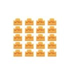 LINDY 47898 RJ45 Port Schloss, 20 St&uuml;ck, Orange