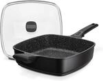 GSW 168427 Brat- und Servierpfanne EASY CLICK Quadura mit Glasdeckel und...
