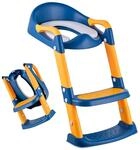 Relaxdays Kinder Toilettensitz mit Treppe, blau/gelb | 39&ndash;45 cm...