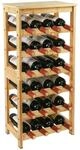 Relaxdays Weinregal, 24 Flaschen, Bambus, HxBxT: 82 x 36 x 24 cm, Weinhalter...