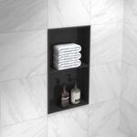 Strathwood Marwell Wandnische Dusche Schwarz 62 x 32 x 10 cm, Duschregal...
