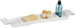 Relaxdays Badewannenablage, ausziehbar 55,5&ndash;78 cm, Kunststoff,...