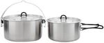 Tatonka Kettle Set II - Outdoor-Kochtopf aus Edelstahl mit Volumenskalierung und