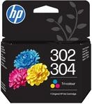 HP 302/304 Farbe, Original Druckerpatrone | Tinte f&uuml;r HP DeskJet 1110, 2130,...