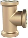 RIEGLER TST10MSIG Messing blank T-St&uuml;ck, 3 x Innengewinde, G 1" Gewinde, 16 bar