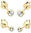 Elli Ohrringe Damen Ohrstecker 2er Set Basic mit Kristall in 925 Sterling Silber